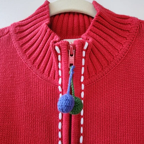 Red Holiday Sweater with Festive Patterns Sixe 2X - Picture 4 of 9